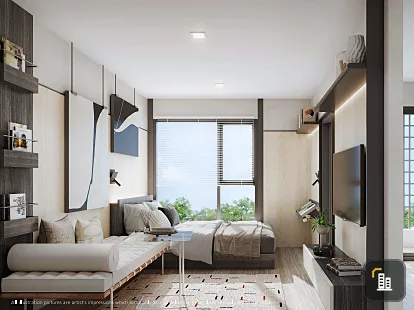 Selling down payment, Chapter One More Kaset, 7th floor, 1 bedroom, fully furnished, very good common area, hurry and become the owner.