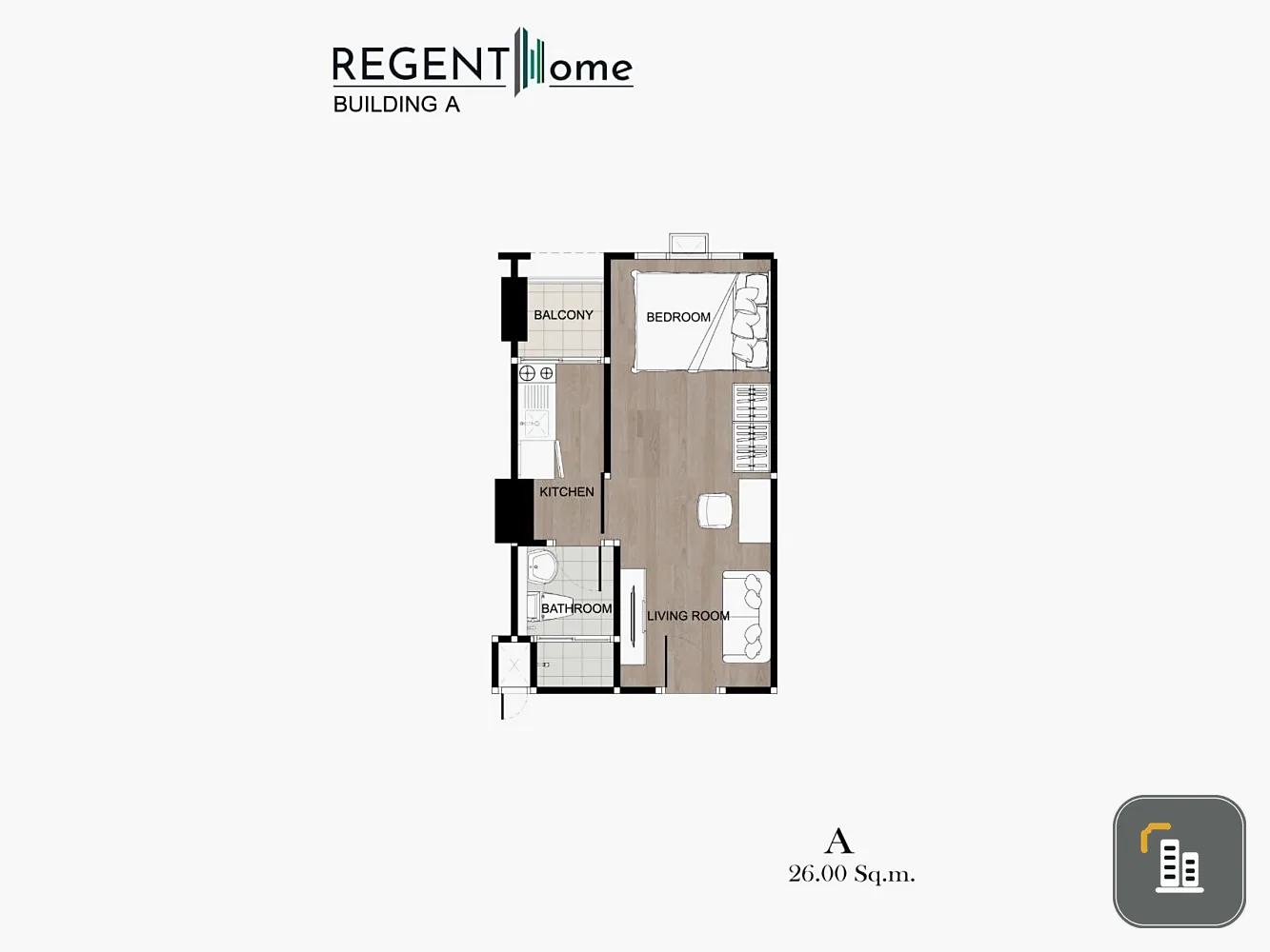 Selling down payment Regent Home Wuttakat, 13th floor, position 19, street view, interested in owning, hurry and reserve now.