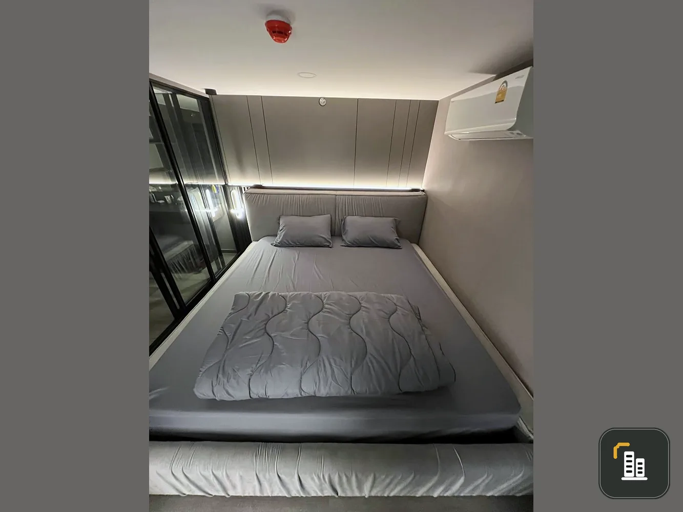 For rent The Origin Ladprao - Bangkapi, Duo space room, 21st floor, BTS view, fully furnished here