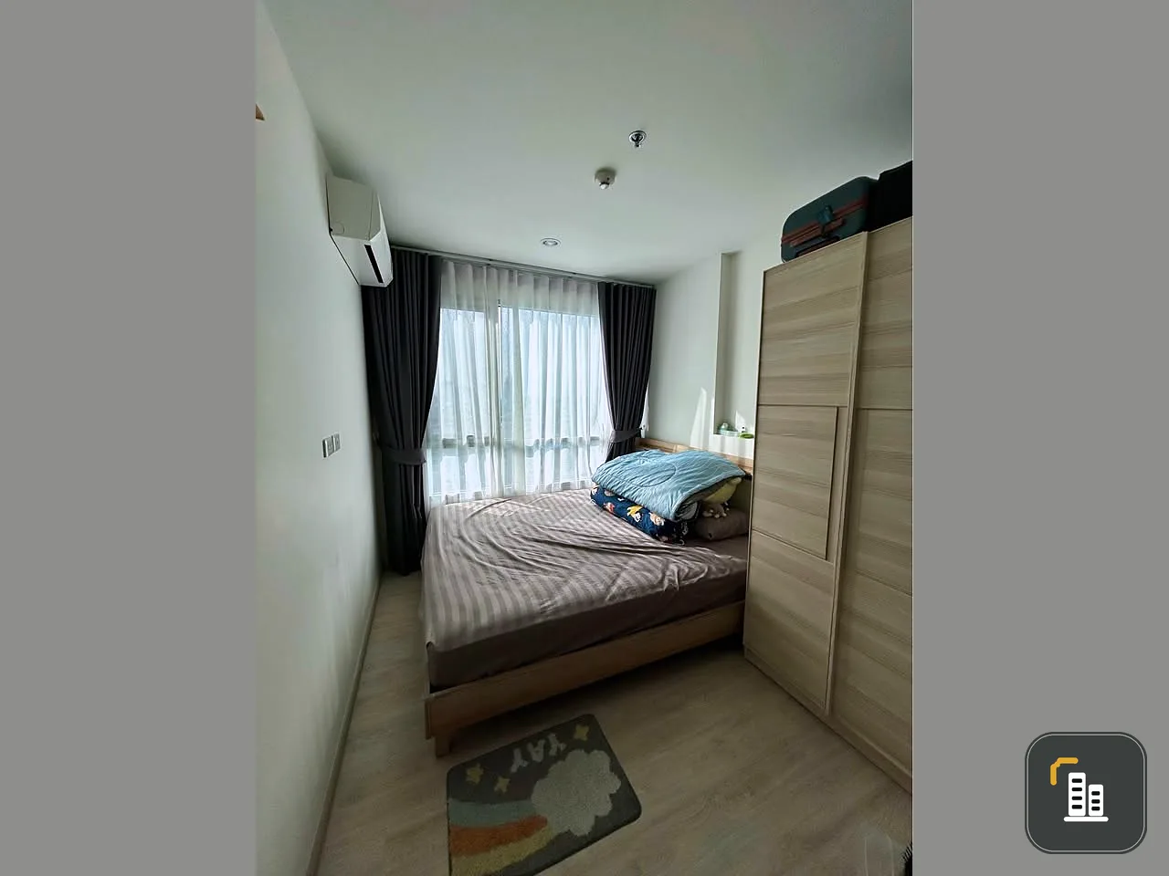 For sale: Niche Mono Chaengwattana, 14th floor, expressway view, fully decorated, free furniture in the whole room, if you're late you'll definitely m