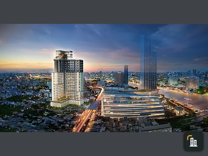 Down payment for sale, Rhythm Charoen Nakhon Iconic, 6th floor, spacious room, good location, beautiful common area, interested, reserve now.