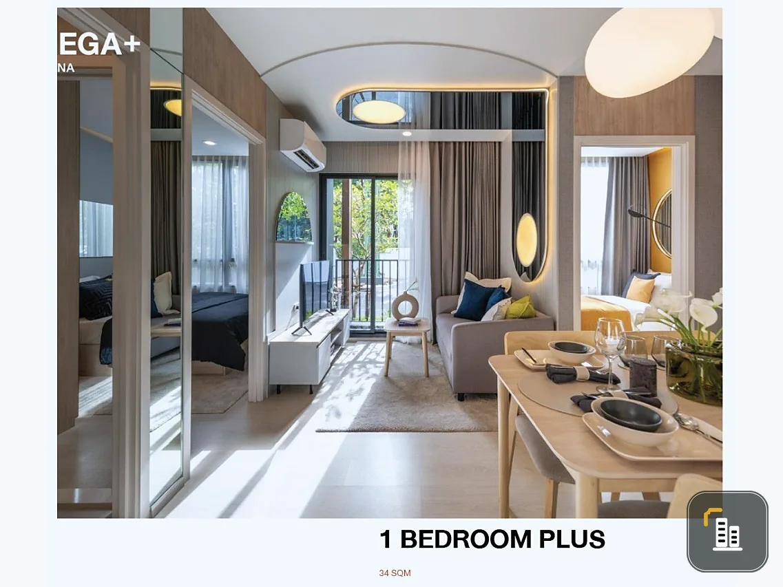 Selling down payment Noble New Mega Plus Bangna, high floor, spacious room, rare location, full of free gifts, hurry up and become the owner.
