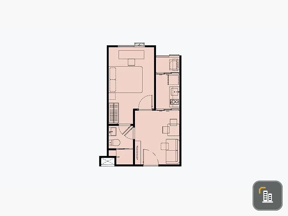 Down payment sale, Atmoz Season Lat Krabang, Building B, 5th floor, corner room, beautiful view, complete set of furniture, hurry and reserve now