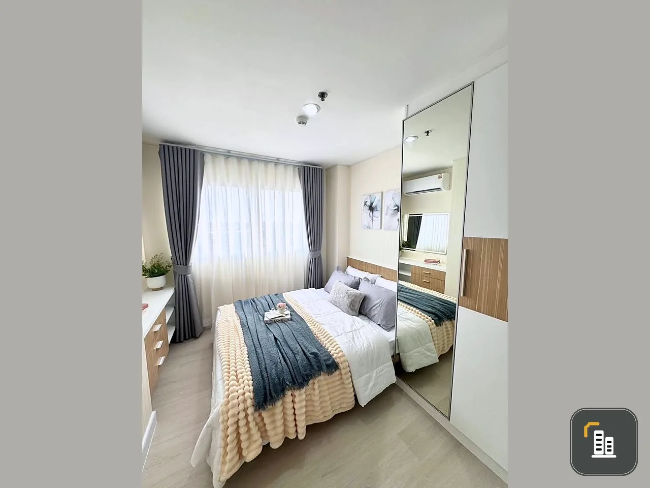 Urgent sale, Lumpini Condo Town Ramintra - Nawamin, furnished room, ready to move in, complete here, hurry and reserve.