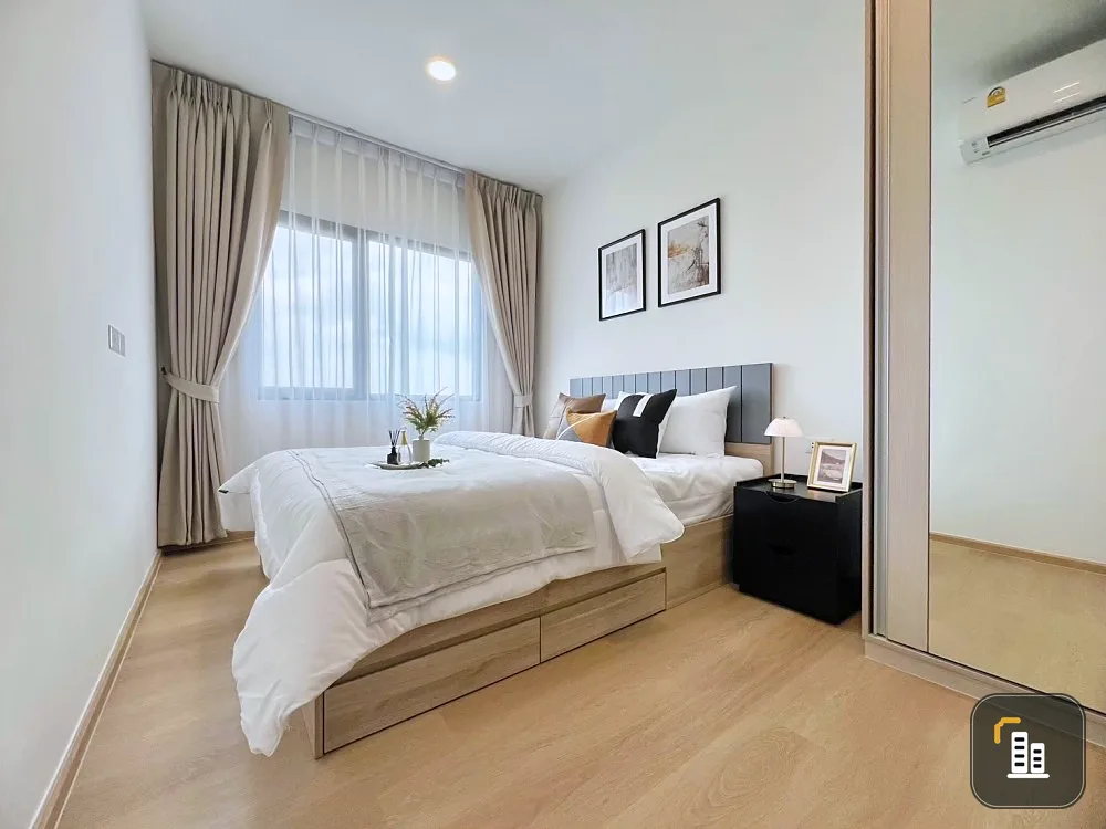 For rent!! Condo Chewathai Hallmark Lat Phrao-Chokchai 4, 4th floor, Building E, beautiful room, fully furnished, ready to move in. Book now!!