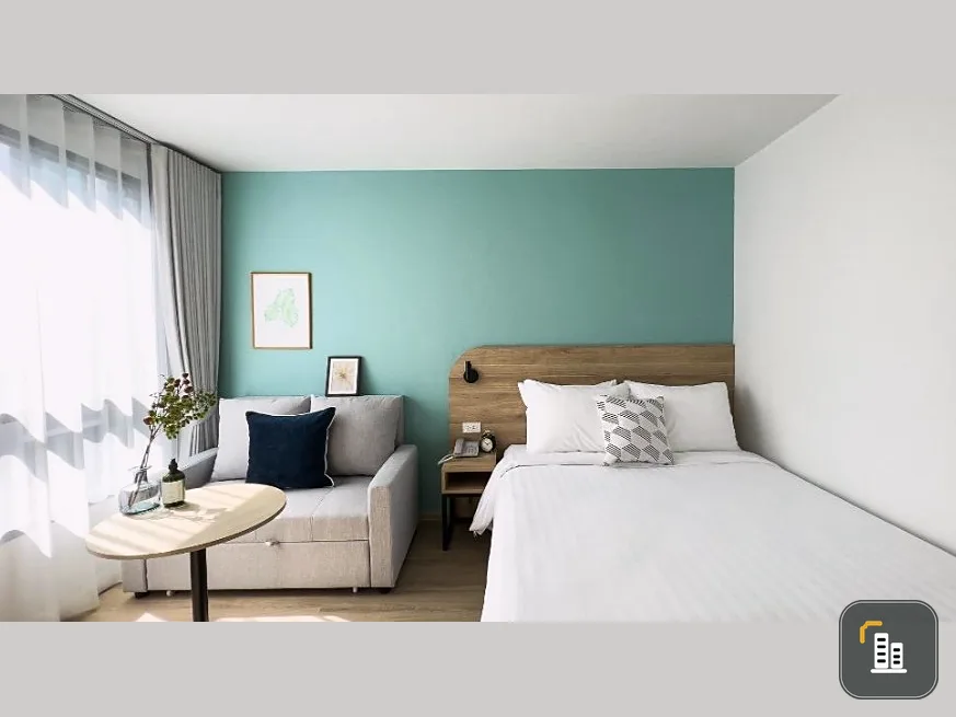 For rent: Origin Wellness Residence Sukhumvit 107, beautiful room, stunningly decorated, ready to move in, book now, don't wait.