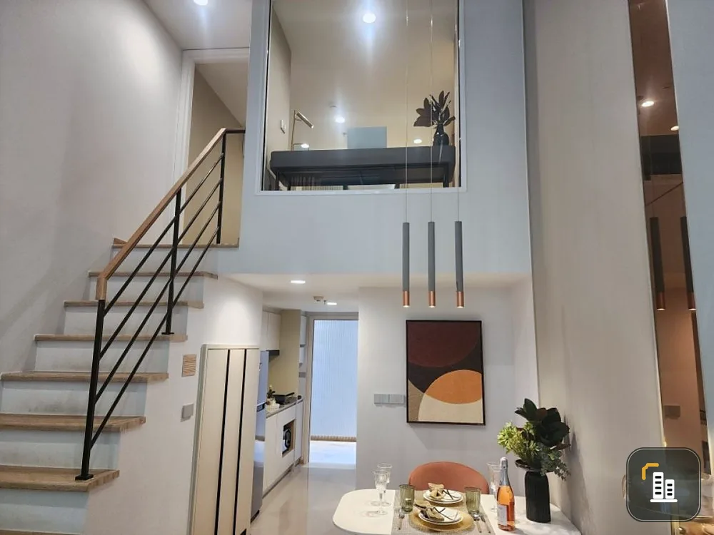 Selling down payment, Culture Chula, 18th floor, duplex room, airy, spacious, with a view of the Chao Phraya River, hurry and reserve.