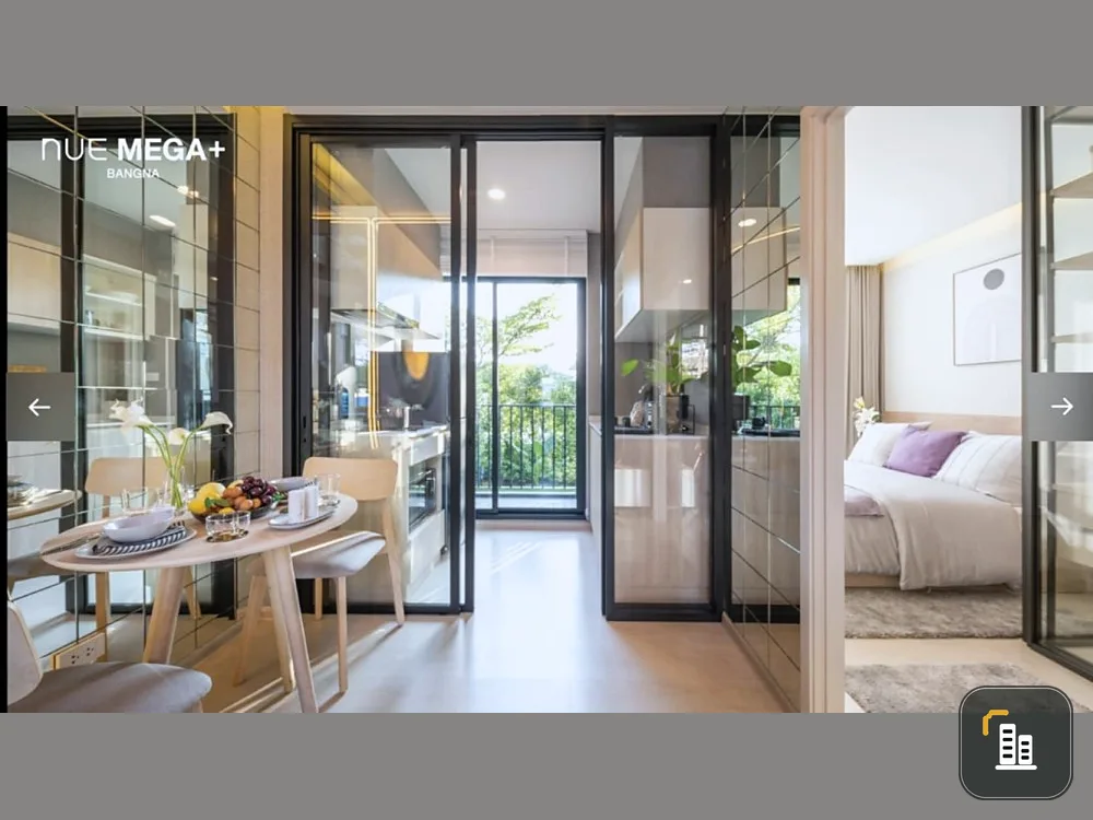 Selling down payment Noble New Mega Plus Bangna, 28th floor, room in a good location, spacious, very good view, if you don't book, you'll really miss