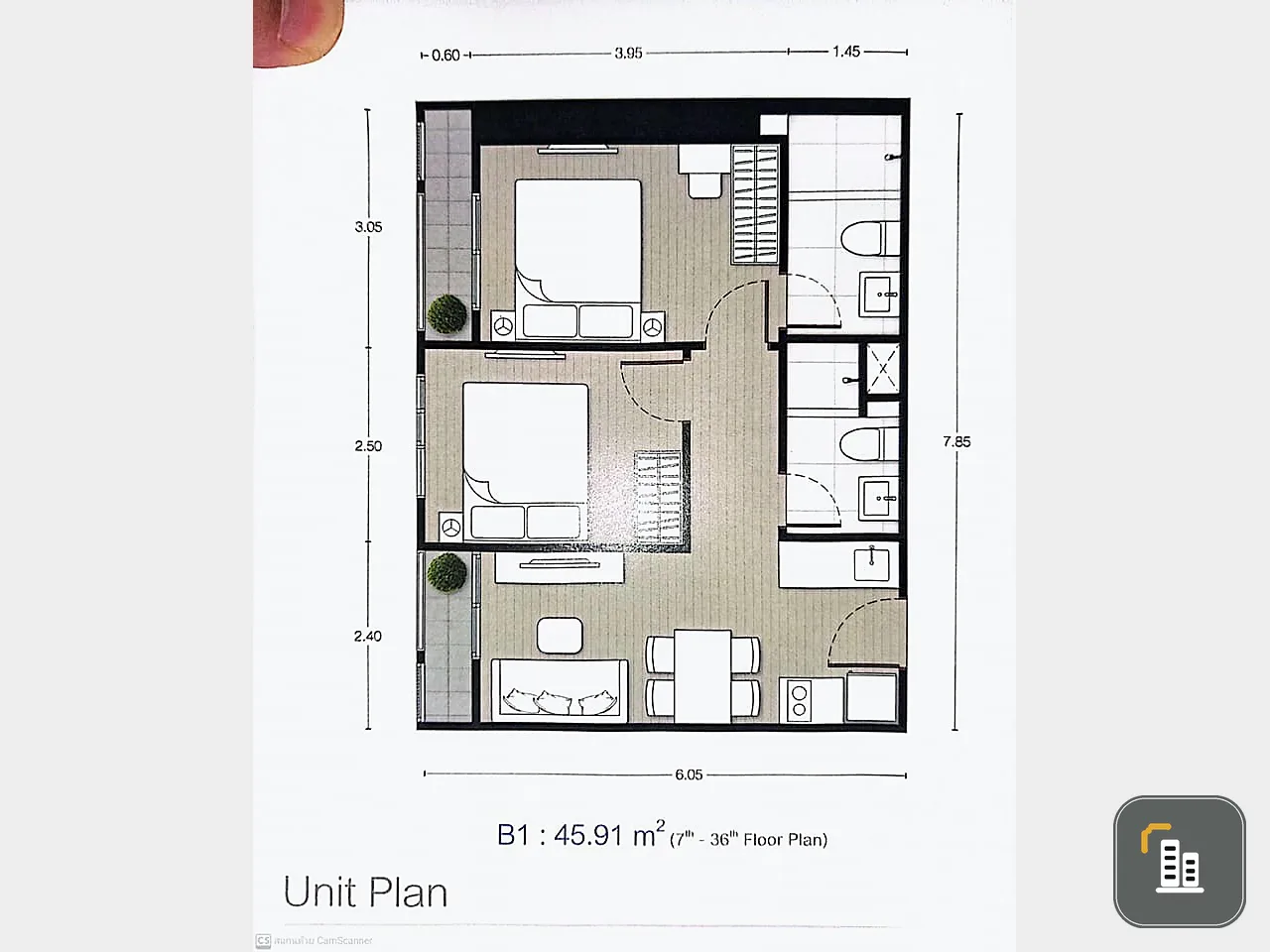 Selling down payment Noble NUE Mega Plus Bangna, 17th floor, corner room, good project, nice location, book now, don't miss out.