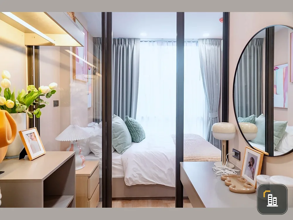 Condo for sale GROOVE SCAPE Lat Phrao-Sutthisan, corner room, fully furnished, ready to move in