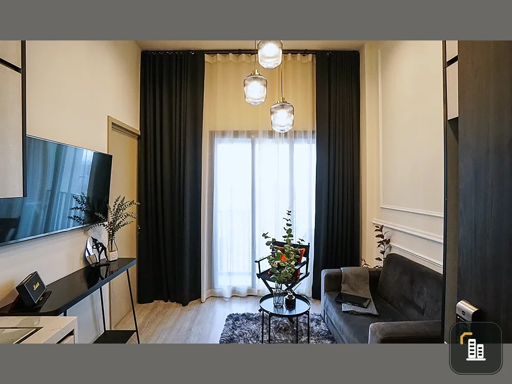 For rent!! Condo The Line Sukhumvit 101, 12th floor, river view, fully furnished, ready to move in, don't miss it!!