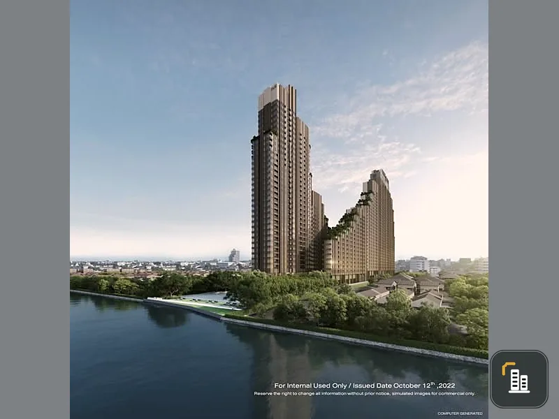Selling down payment, New Riverrest Rat Burana, 26th floor, rare location, fully decorated, you can own it, reserve now.