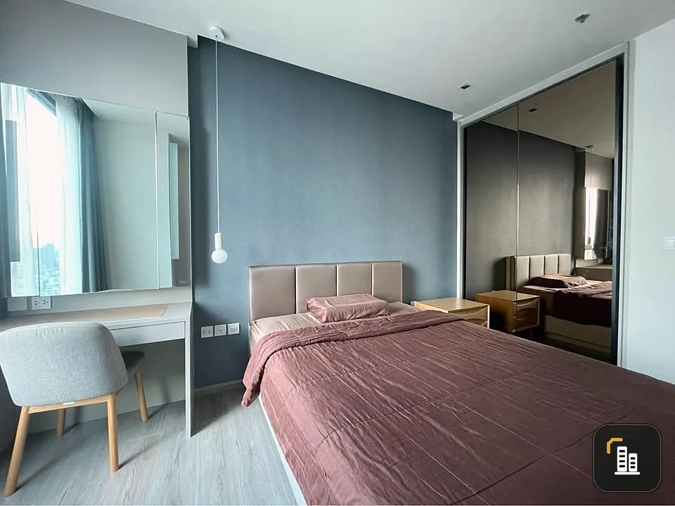 For rent: The Reserve Phahonyothin-Pradiphat, high floor, Pradiphat Road view, no blocked view, built-in in the whole room, must book!