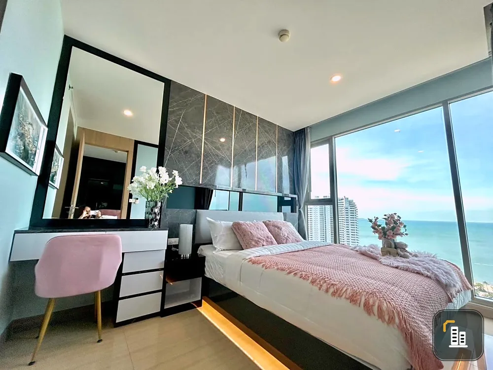 Condo for rent, The Riviera Jomtien Pattaya (Jomtien), beautifully decorated room, well-built-in, hurry and reserve now.
