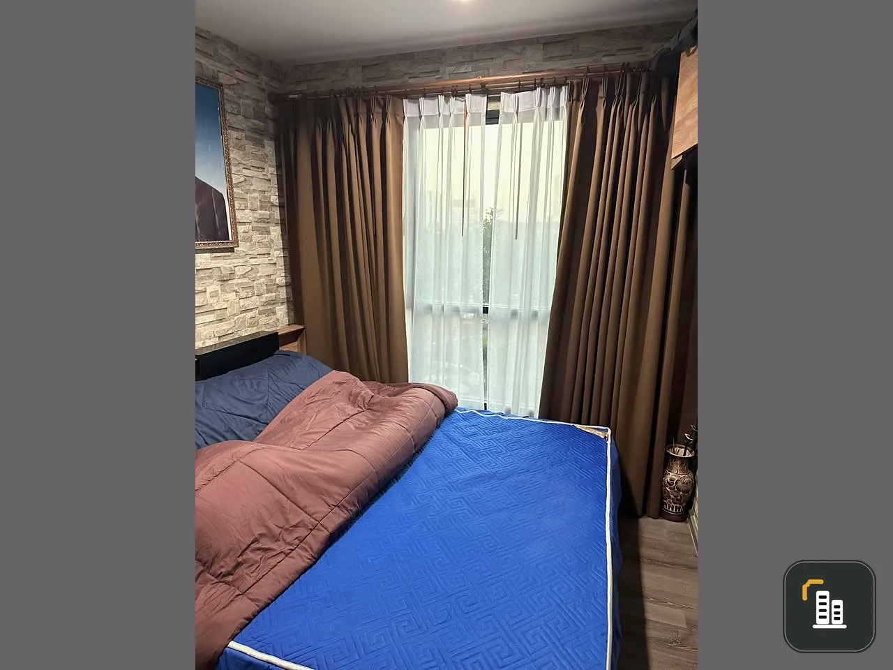 For sale: The Base Park West, wallpapered throughout the room, ready to move in with complete furniture.
