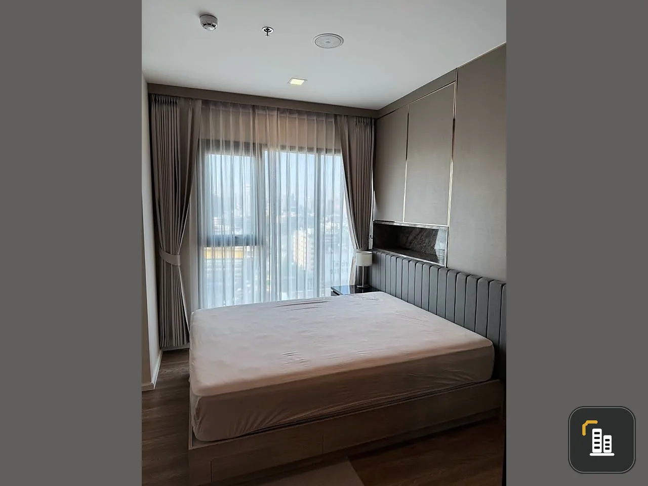 For sale: Modiz Sukhumvit 50, beautifully decorated, fully built-in throughout the room, corner room, garden side, quiet, suitable for relaxation.
