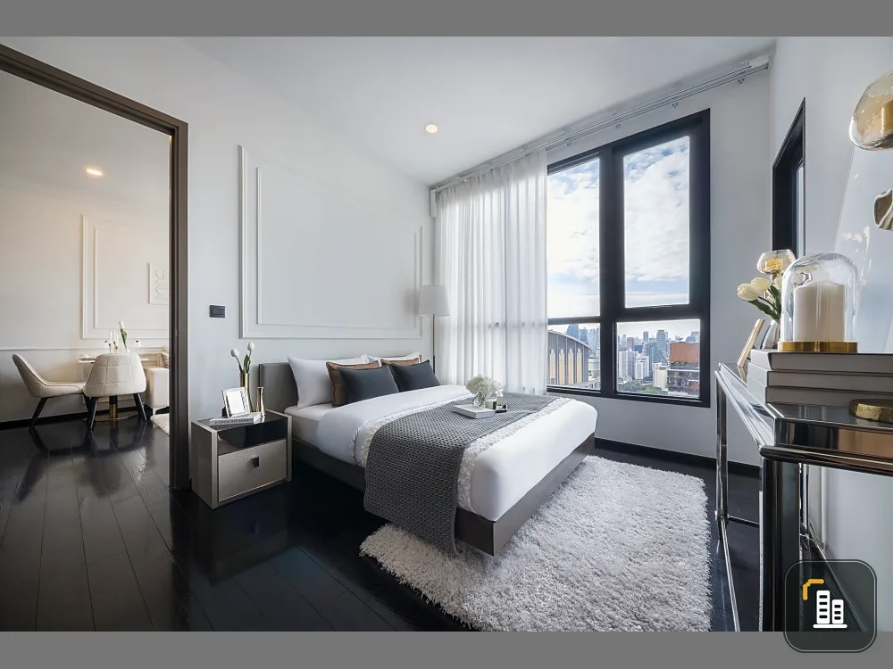 For sale or rent: Park Origin Thonglor, 35th floor, highest floor, beautiful city view, superbly decorated, if you don't book, you'll really miss out.