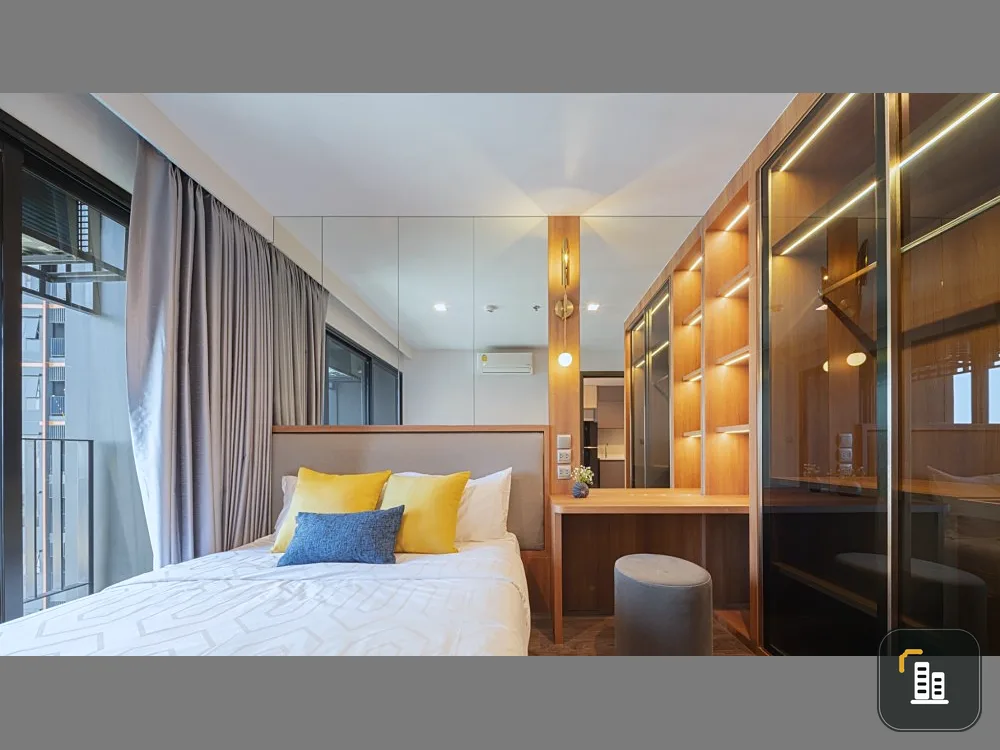 For rent!! Life Ladprao Condo, 25th floor, beautiful room, fully furnished, ready to move in, don't miss out, book now!!