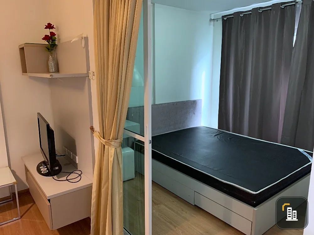For sale: D Condo Ramkhamhaeng, 4th floor, partitioned room, fully furnished, book now, don't miss out.