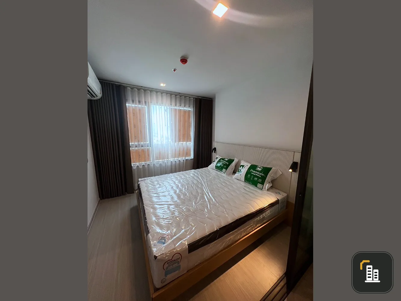 For rent: Life Ladprao, 15th floor, open view, partitioned room, fully furnished, book now, don't miss out.