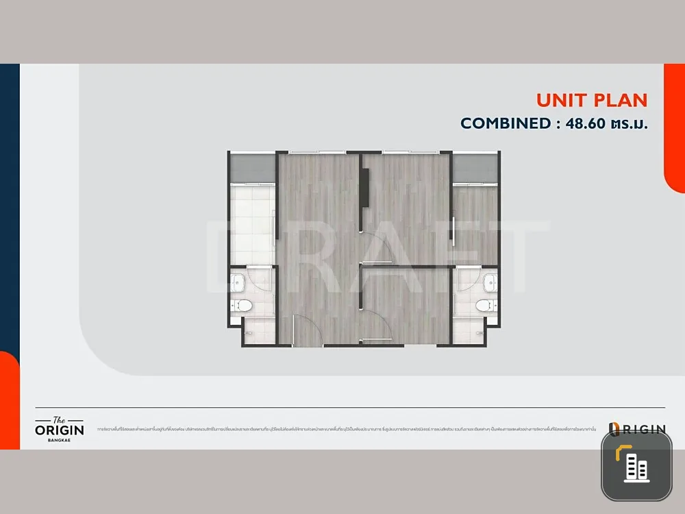 Selling down payment, The Origin Bang Khae, Building C, 7th floor, North side. Interested in owning it? Hurry and reserve now. Don't delay. Urgent!