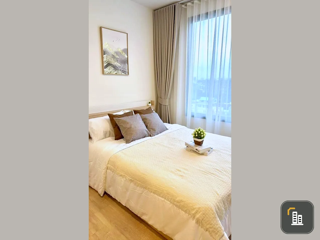For rent: Chewathai Kaset-Nawamin, white-toned room, comfortable to the eyes, affordable price, complete here, must hurry to reserve now.