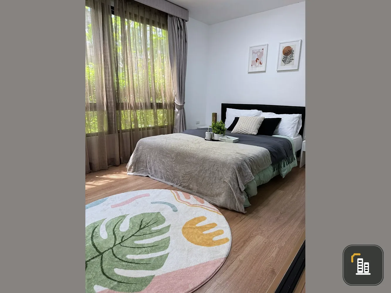For rent: Icondo Salaya Phase 2, beautifully decorated room, white tone, comfortable to the eye, affordable price, must hurry to reserve.