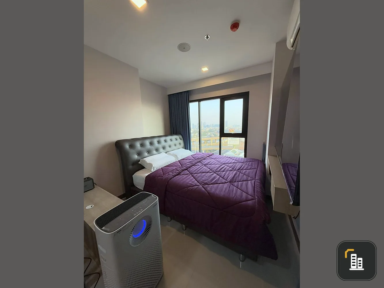 For sale, for rent, Modiz Sukhumvit 50, Building A, corner room, city view and Chao Phraya River view, fully furnished, don't miss it.