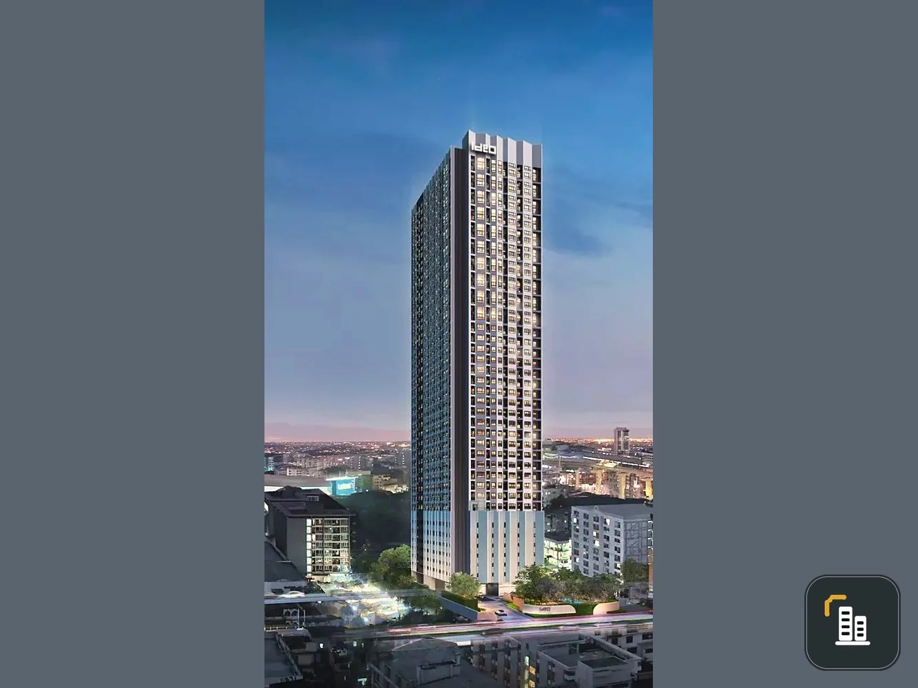 Down payment sale IDEO Ramkhamhaeng - Lam Sali Station, 24th floor, high view, very attractive price, hurry and reserve now.