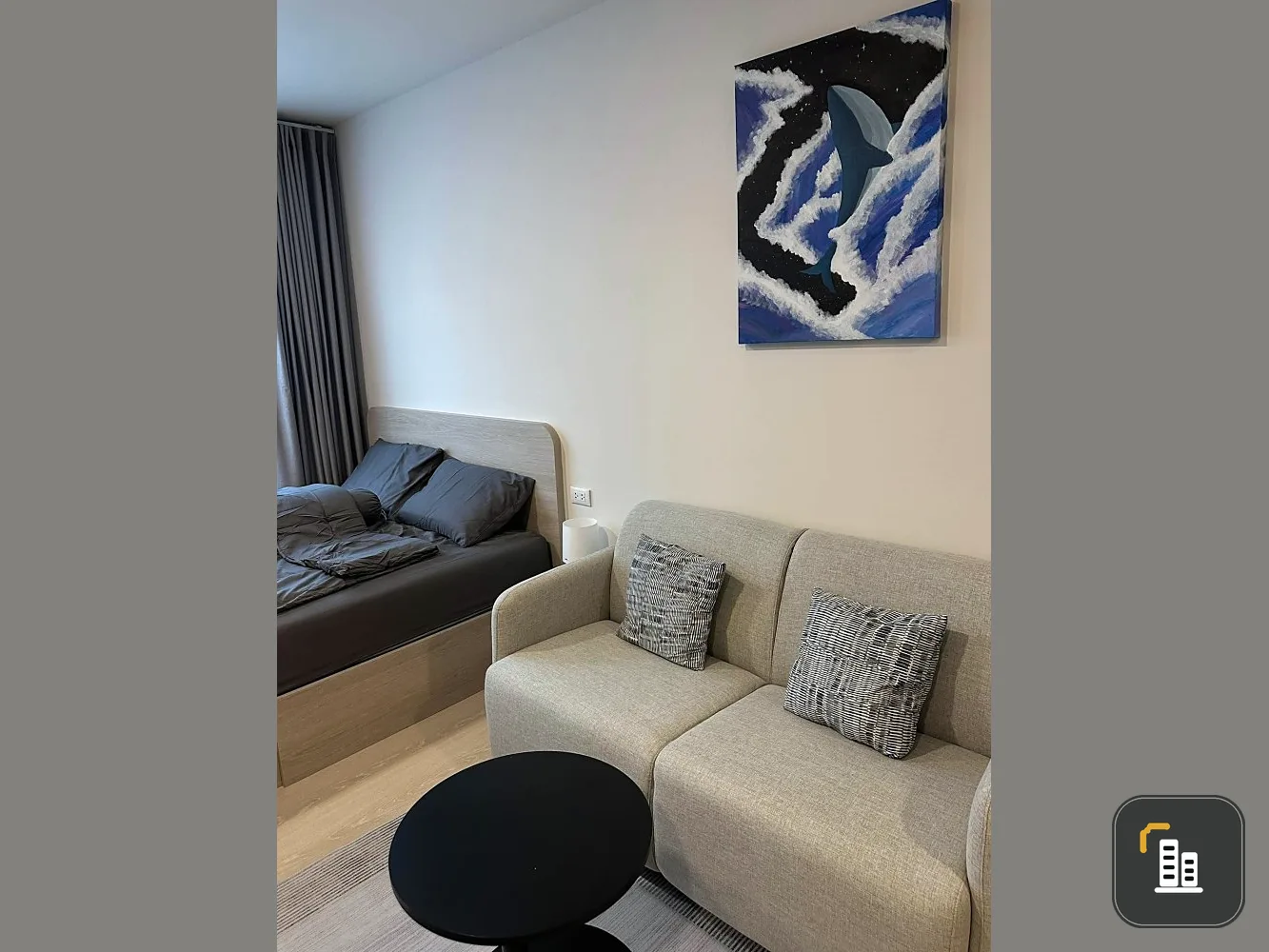 For rent: D Condo Hype Rangsit, 2nd floor, fully furnished room, ready to move in, just bring your bag, don't wait.