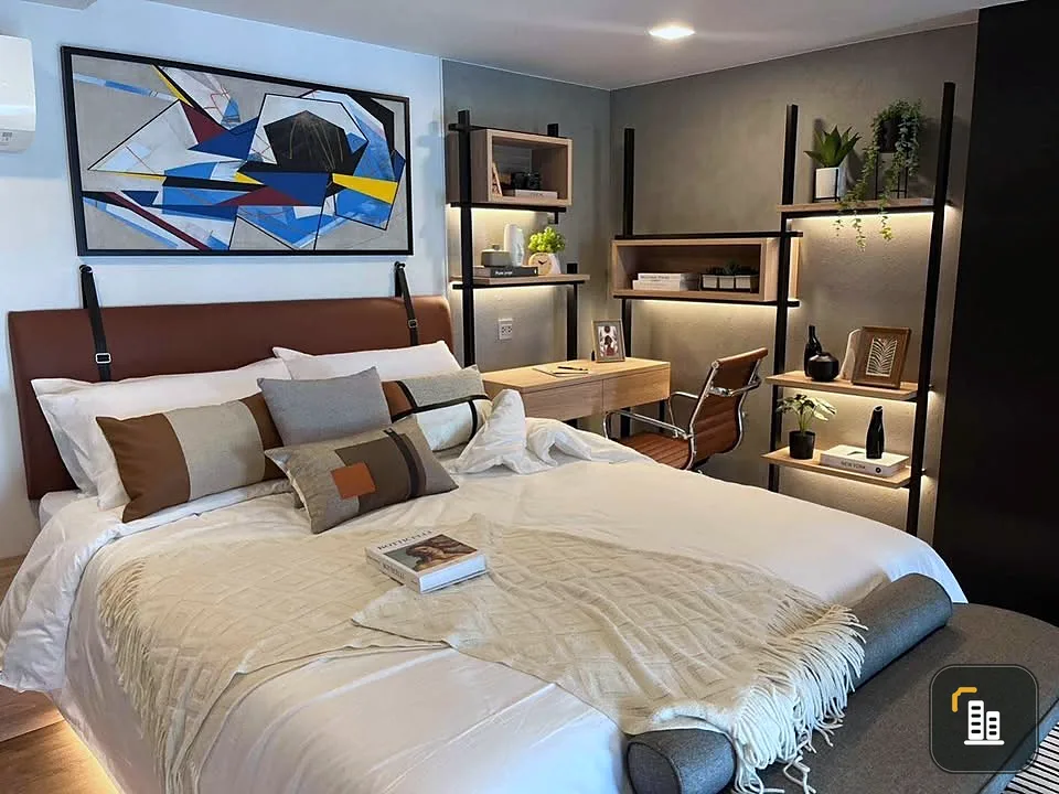 For sale: Modiz Sukhumvit 50, a very stylishly decorated room, looks very chic, great view, meets all needs.