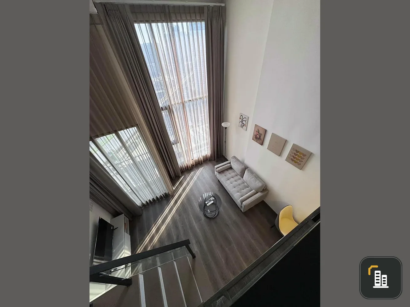 For rent: Knightsbridge Space Ratchayothin, 2-storey condo [Duplex], 21st floor, very high, great breeze, fully equipped room, very worth booking.