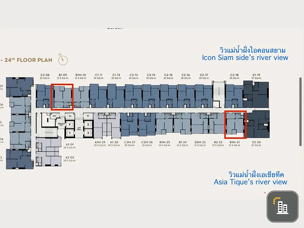 Selling down payment, Life Charoen Nakhon-Sathorn, 18th floor, river view on Asiatique side, if interested, hurry and reserve now, don't miss out.