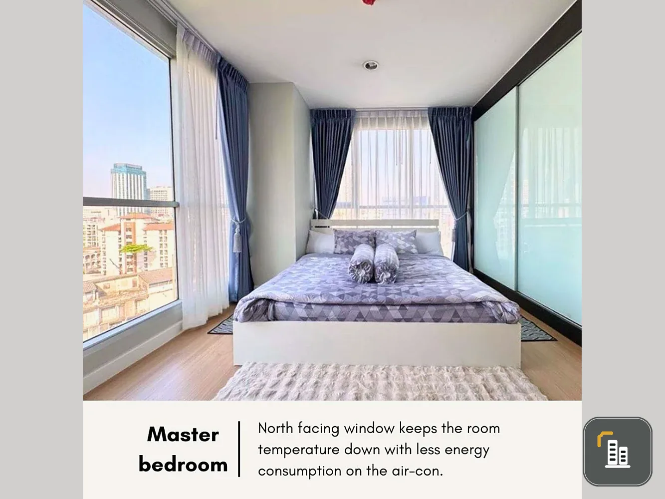 Condo for sale, Life Add Lat Phrao 18, corner room, north facing, usable area, come and own it today.