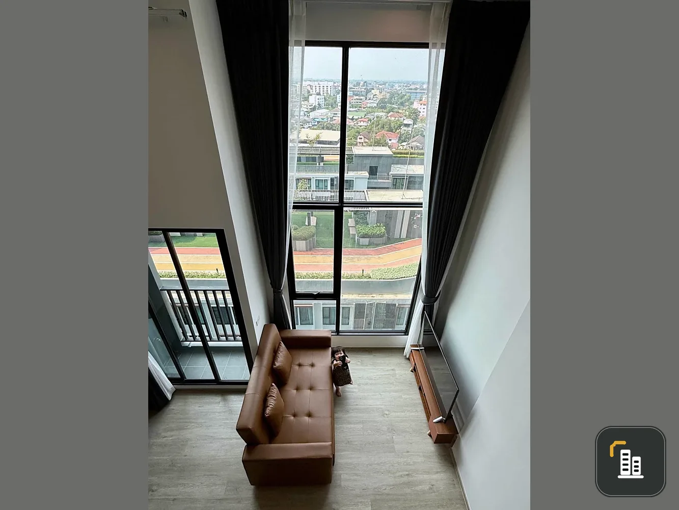 For rent: Origin Plug & play ramintra, 9th floor, with a shady garden view, comfortable to the eyes, fully furnished, ready to move in.