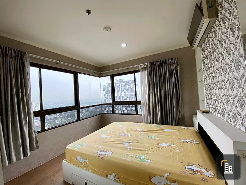 Condo for rent, Lumpini Place Ratchada-Thapra, corner room, high floor, great view, comes with amenities, don't miss it.