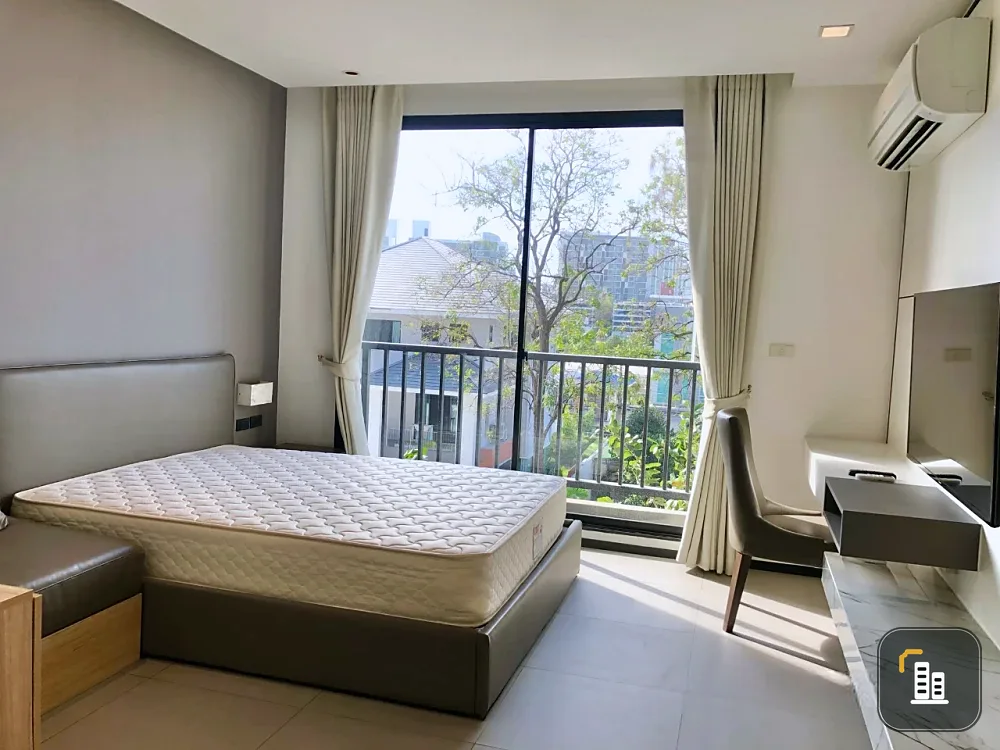 For rent: AQ Alix-Residence Soonvijai, 4th floor, corner room, view of shady trees, pleasing to the eye, fully decorated, interested, book now!