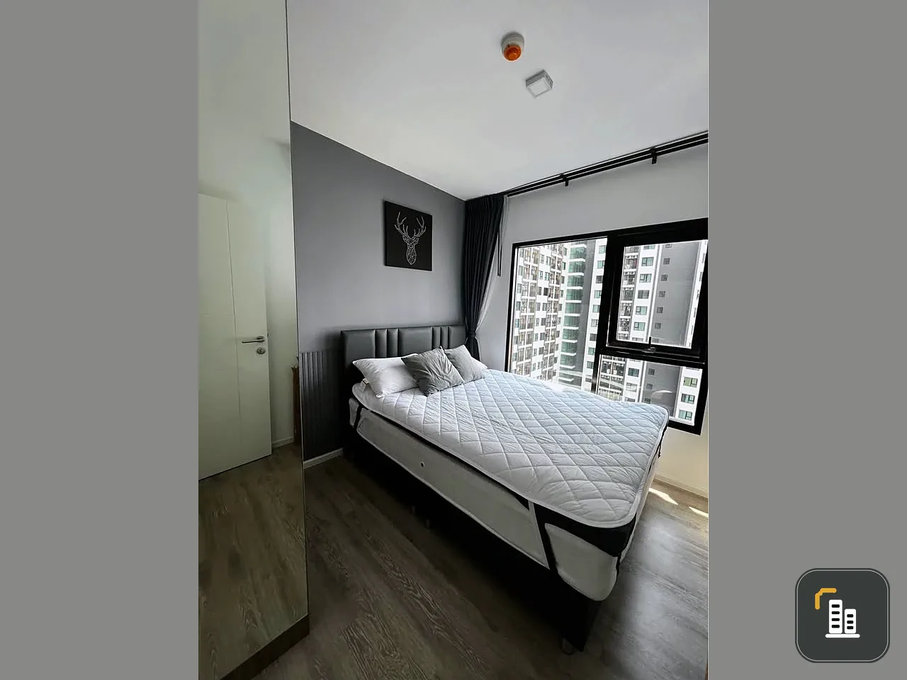 For rent, for sale, Kensington Sukkhumvit-theparak condo, 1 bedroom, 24th floor, corner room, not attached to anyone, beautiful view, move in now