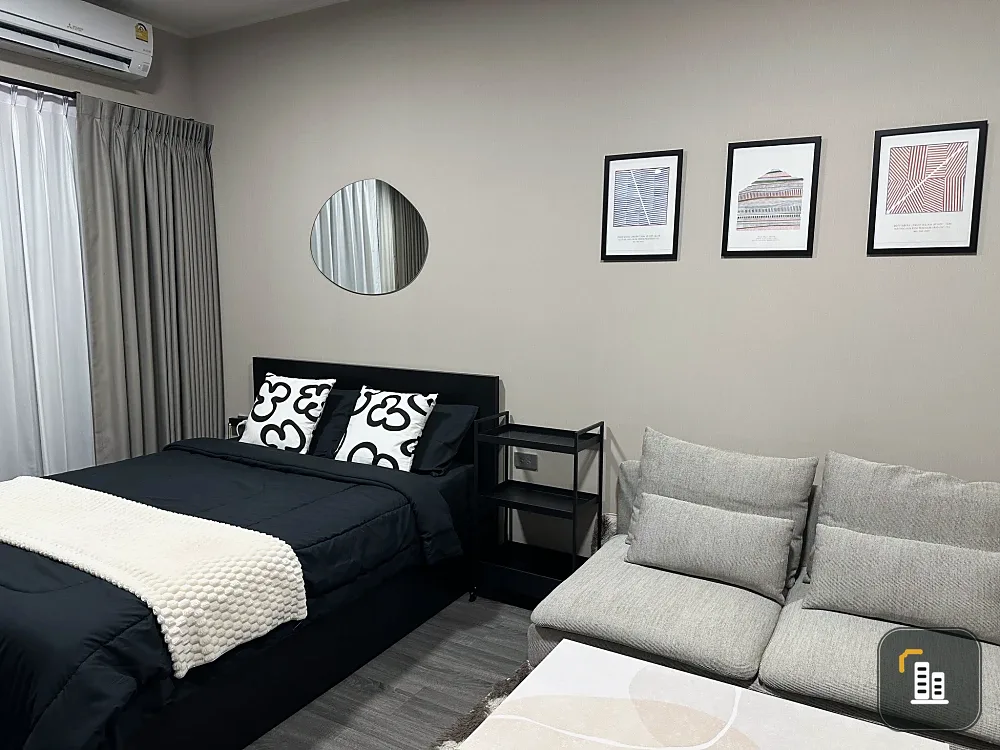 For rent, Ideo Sukhumvit - Rama 4, Studio room, facing north, not hot all day, high floor, beautiful view, ready to move in!
