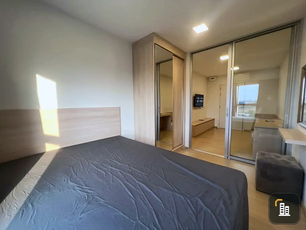 For rent: Plum Condo Rangsit Fresh, beautiful built-in room, Muji style, great price, you can't miss it.