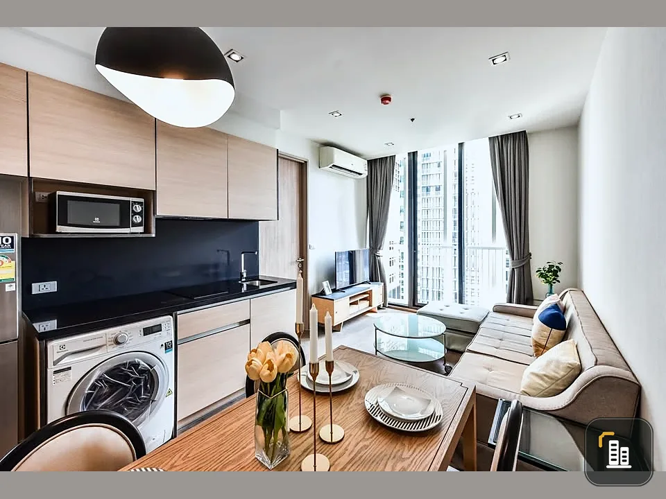Condo for rent, Park 24 Origin Phrom Phong, high floor, great breeze, electrical appliances + furniture, ready to move in