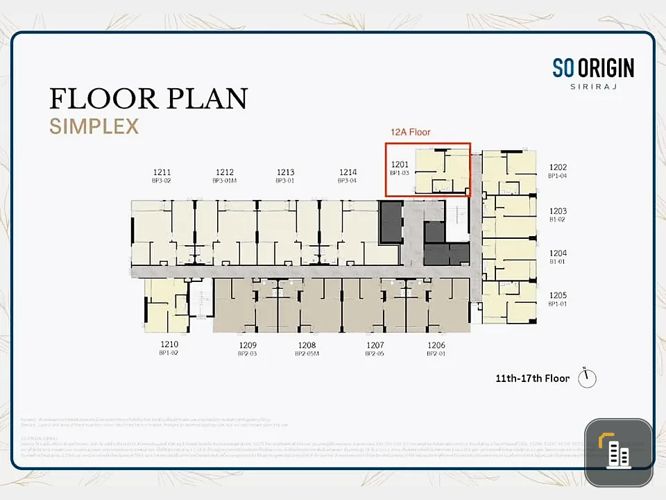 Selling down payment SO Origin Siriraj, Duo Space room, high ceiling, beautiful room, northern view, cool breeze all year round, don't miss it.
