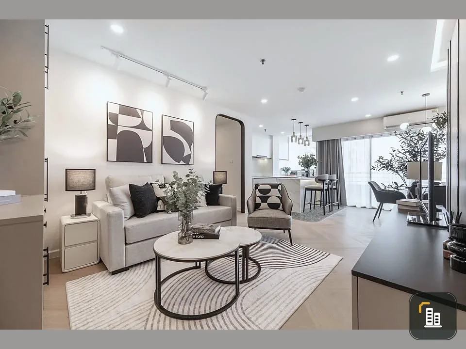 For sale: TOP VIEW TOWER Sukhumvit 59, 21st floor, good view, beautiful plan, perfect usable space, each room is not cramped, hurry up and grab it!