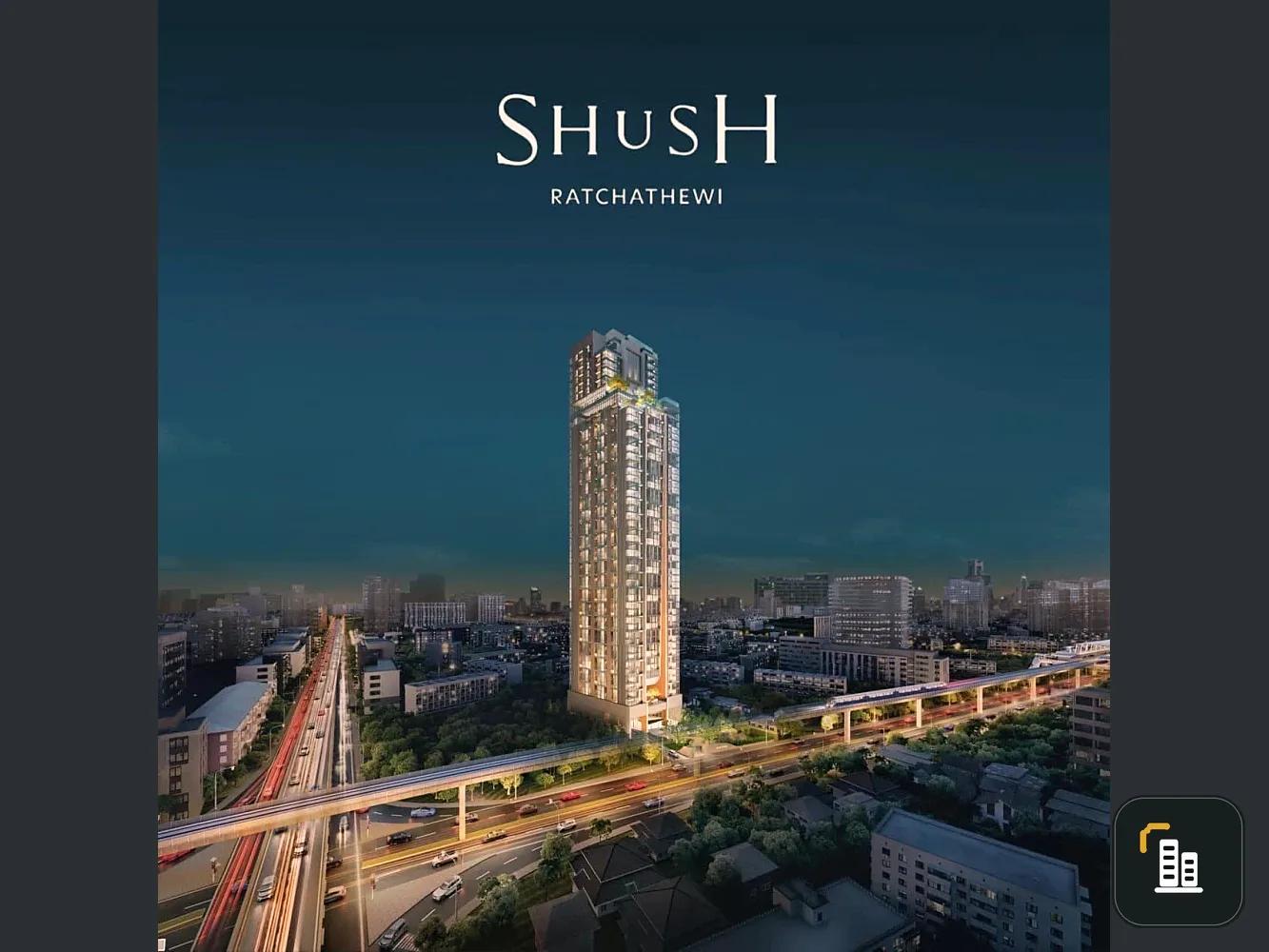 Condo for sale, 𝗦𝗛𝗨𝗦𝗛 𝗥𝗮𝘁𝗰𝗵𝗮𝘁𝗵𝗲𝘄𝗶, 22nd floor, Loft style, great price, hurry up and reserve now, don't miss out.