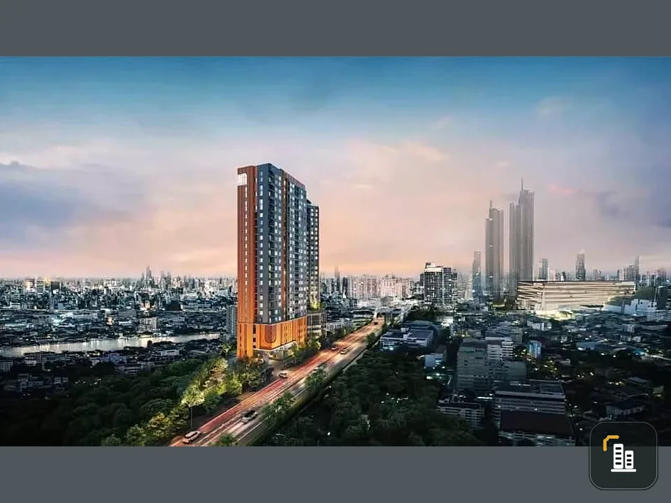 Selling down payment FLO by Sansiri, 12th floor, city view + Icon Siam, cool room, no need for full sun, urgent... hurry up!