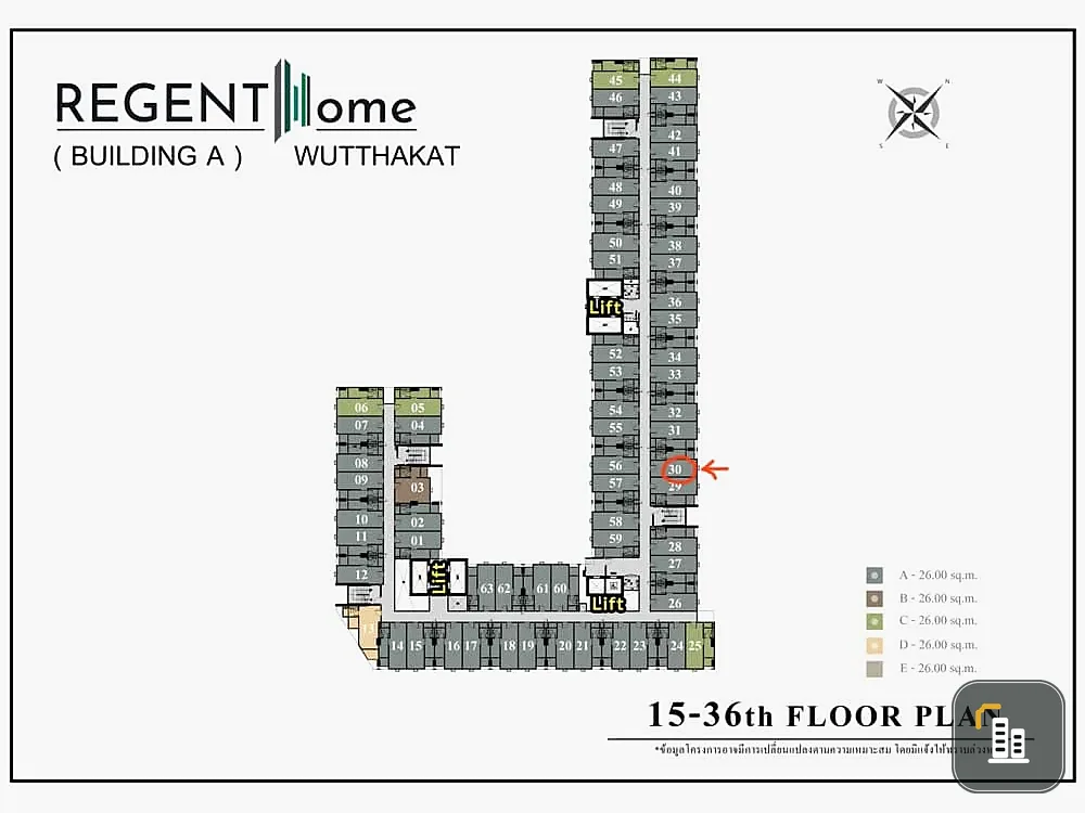 Selling down payment, Regent Home Wutthakat, 25th floor, high view, comes with a very worthwhile price. If you don't reserve, you will regret it.