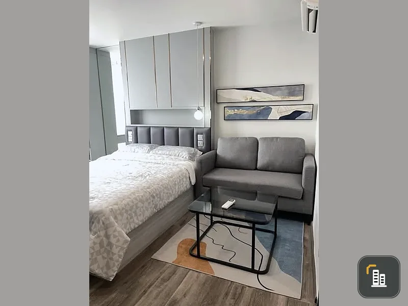 For rent: Kave Embryo Rangsit, corner room, high floor, beautiful view, fully furnished, ready to move in. Interested? Hurry and book now!