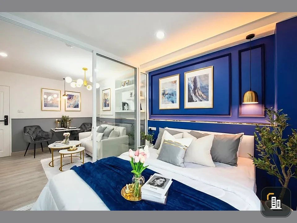 For sale: Double U Phahon-Lat Phrao, beautifully decorated room, comes with all props and electrical appliances as shown in the picture. Must reserve.