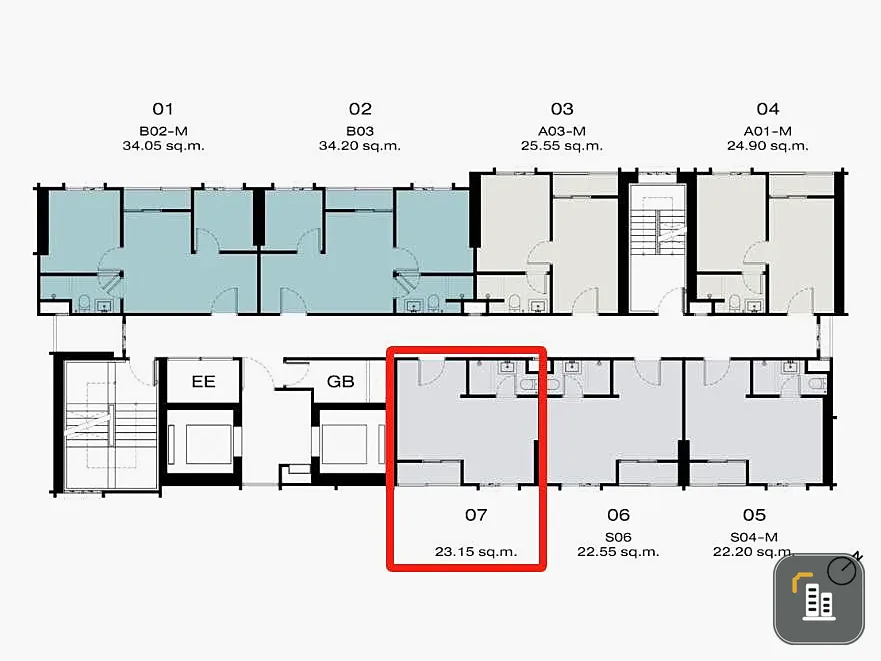 Selling down payment Nue Riverest Ratburana, the whole floor has only 7 units, not chaotic, not disturbing each other, not crowded, hurry up and grab