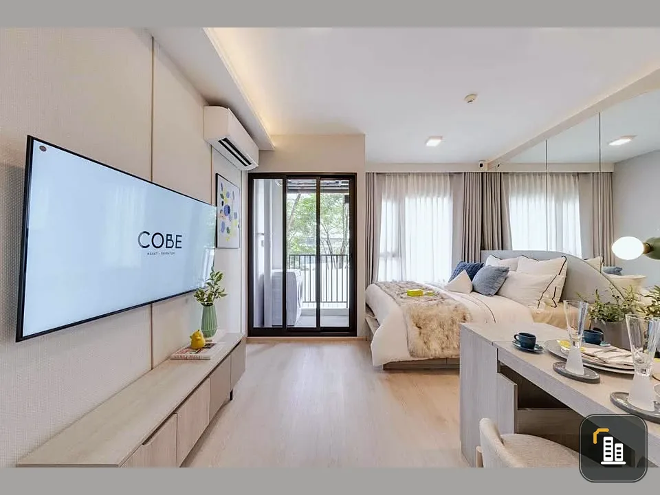 Selling down payment, Cobb Kaset Sripathum, open view, quiet, good location, fully furnished, hurry and reserve now.
